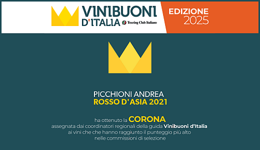 Vinibuoni d'Italia 2025 - Corona - Rosso d'Asia 2021 - Post